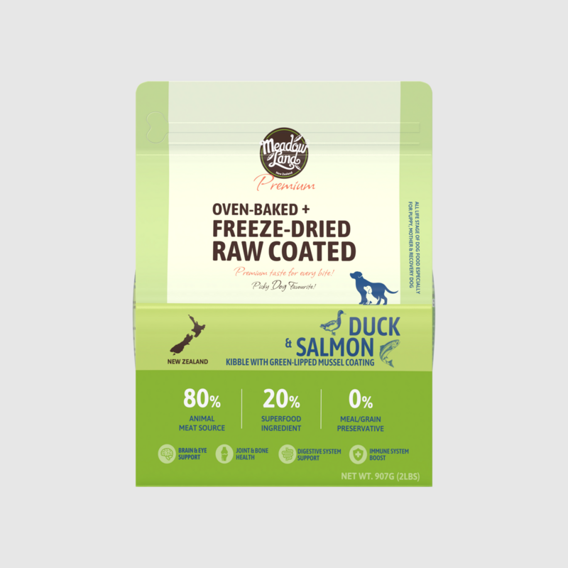 Meadowland臻至系列烘焙鴨肉 + 三文魚及青口塗層全犬糧